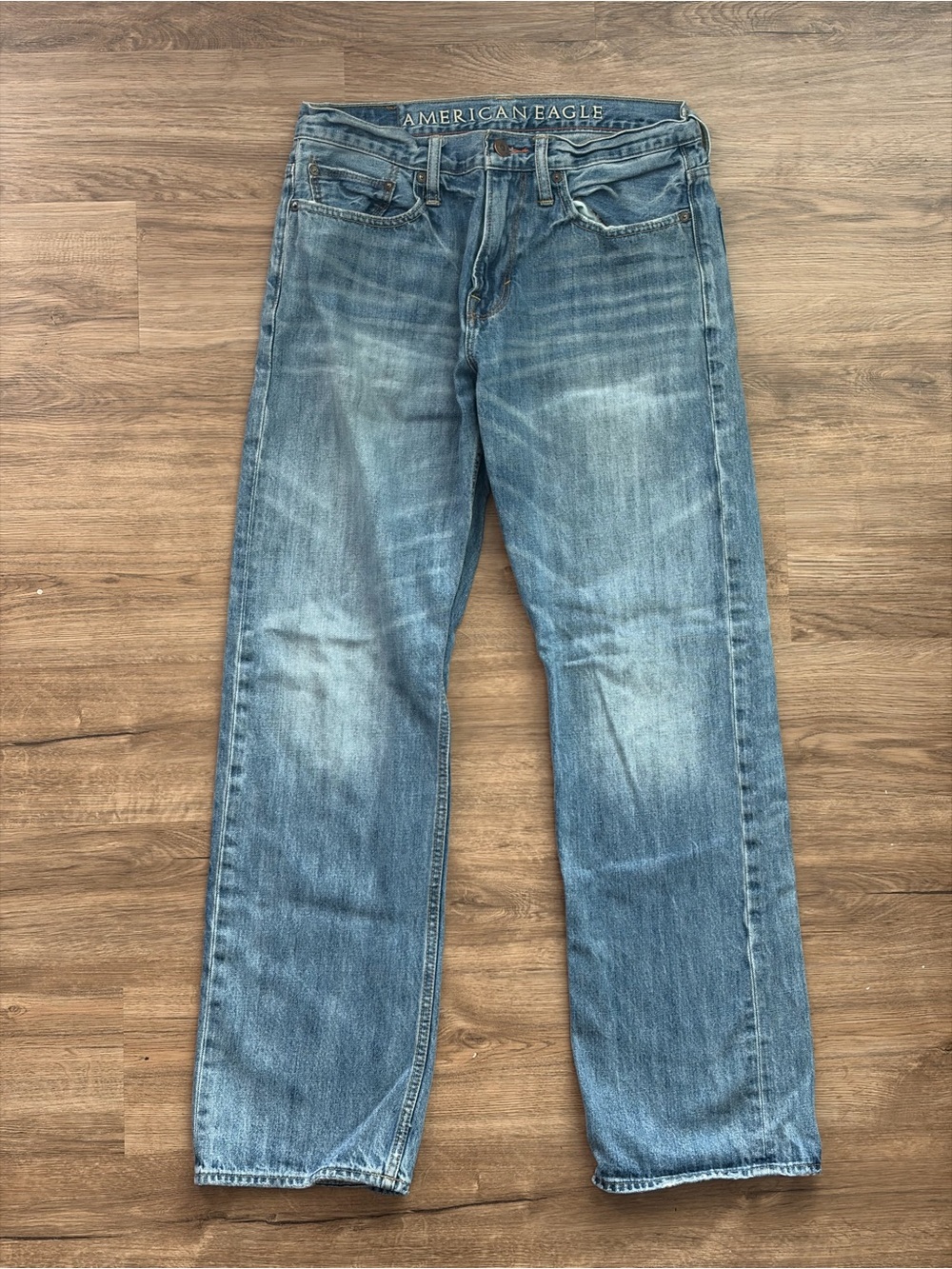 AE Men's Relaxed Straight 100% Cotton Jeans